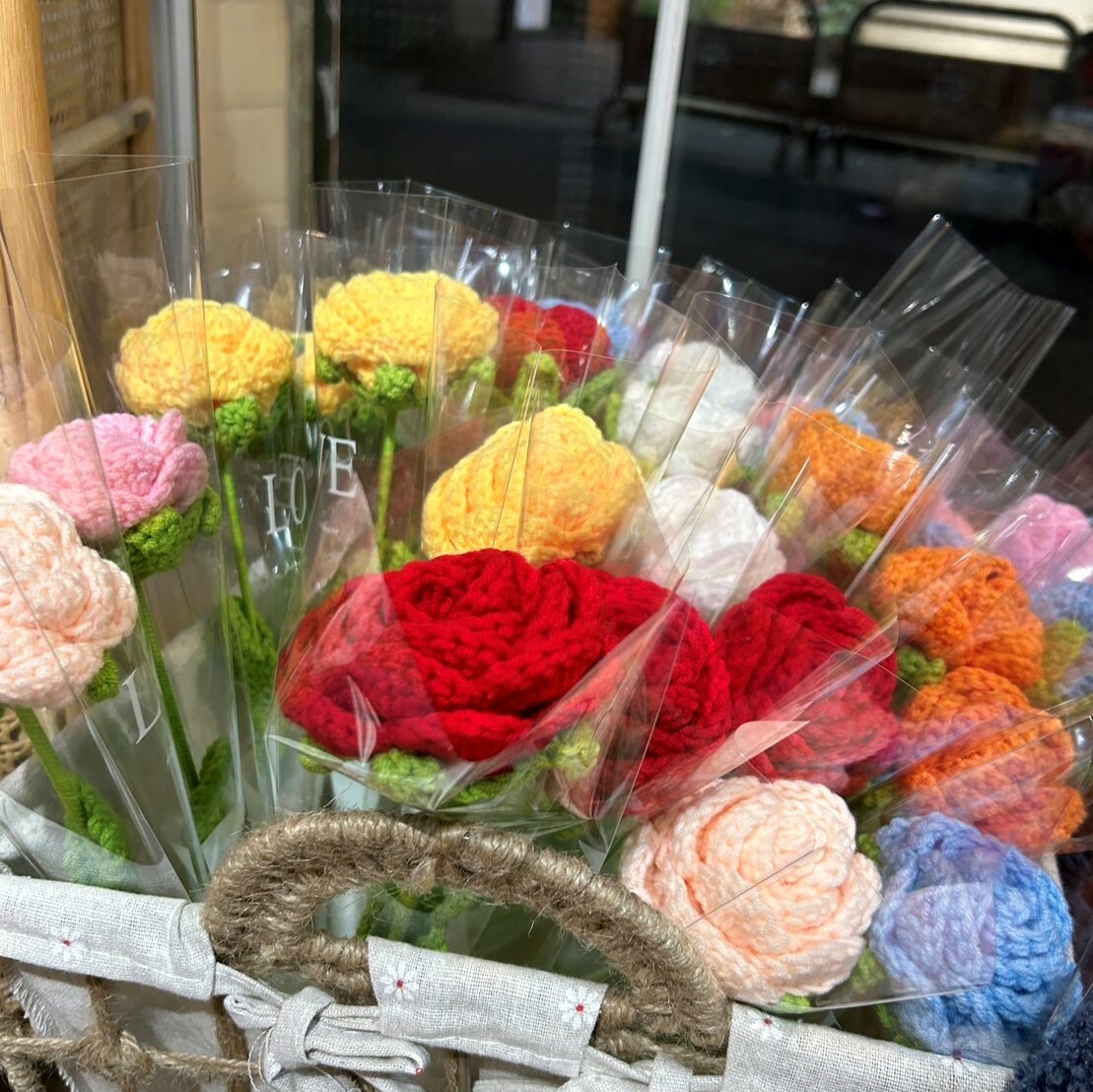 《2664》送禮必備編織玫瑰花(單支)