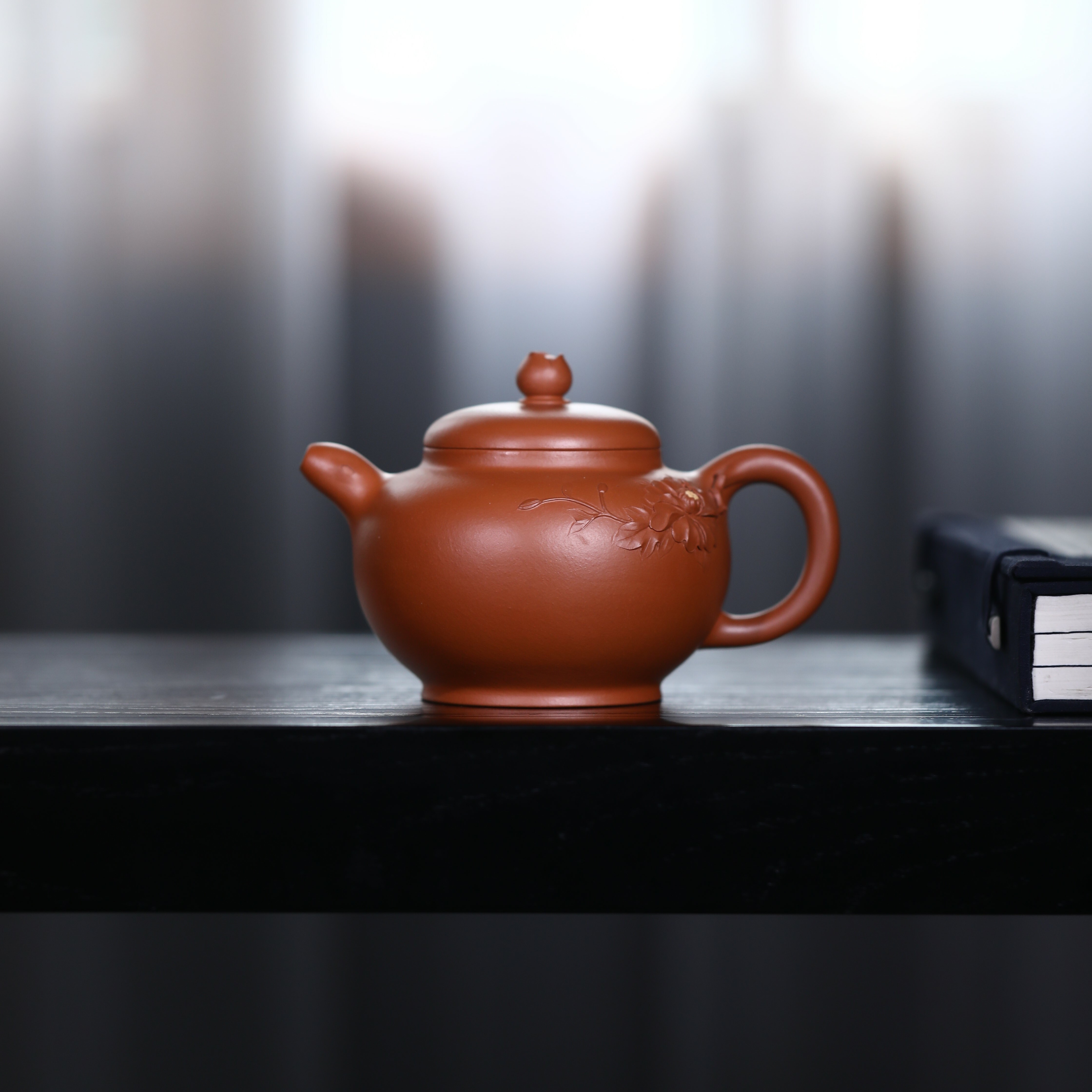 金黃朱泥│花開富貴│范建中│國家級正高級工藝美術師│小壺仙紫砂壺