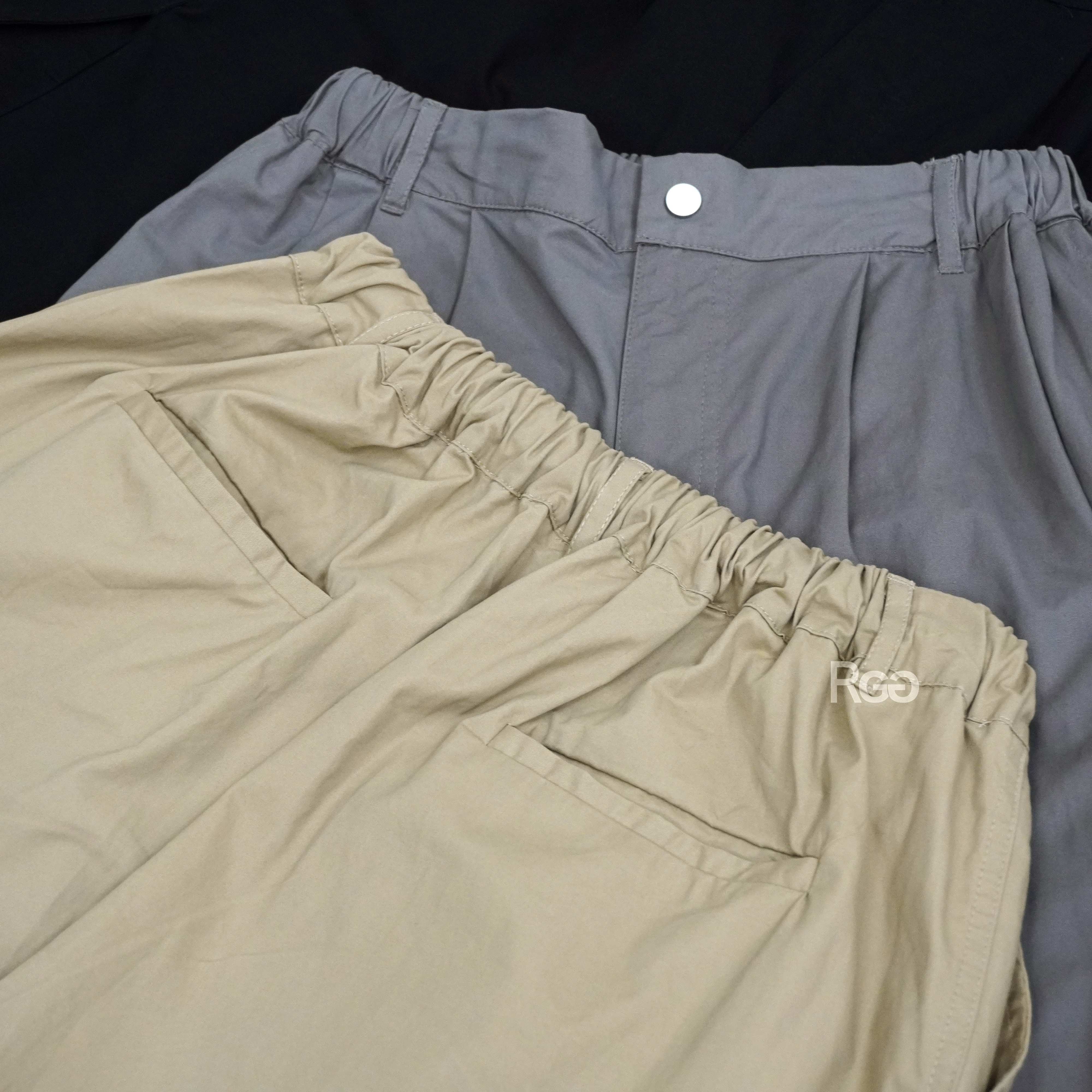 #008 內抽繩多口袋寬版工裝長褲