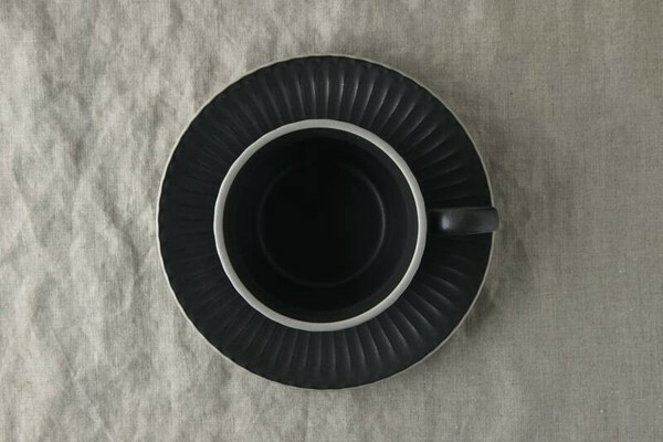 美濃燒 歐式咖啡杯碟組 黑色｜日本 KOYO 光洋陶器株式会社