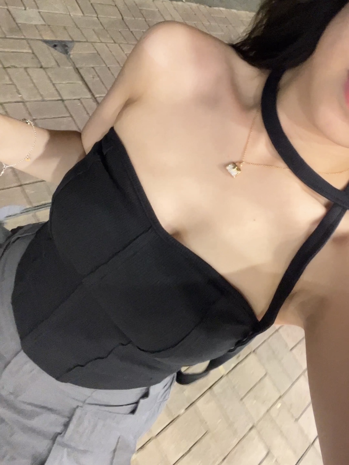 Curved Tube Top With Scarf