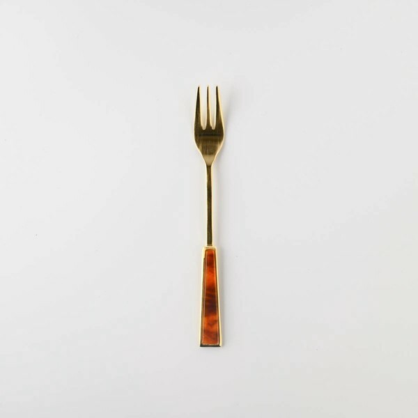 琥珀色 14公分甜點叉｜日本Tsubame-Sanjo 燕三條