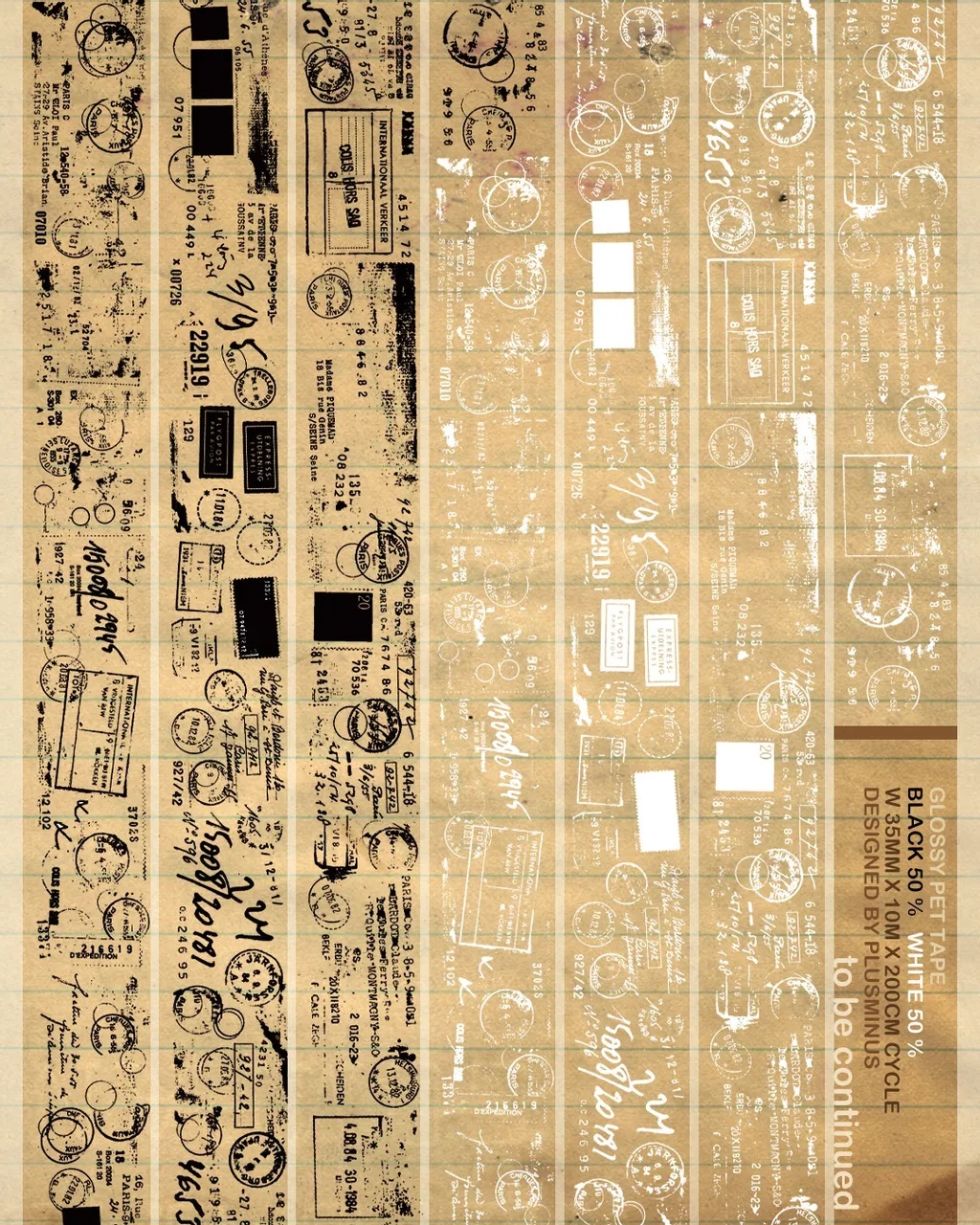 PLUSMINUS．To Be Continued 3.5cm亮面PET膠帶 <整捲/分裝>