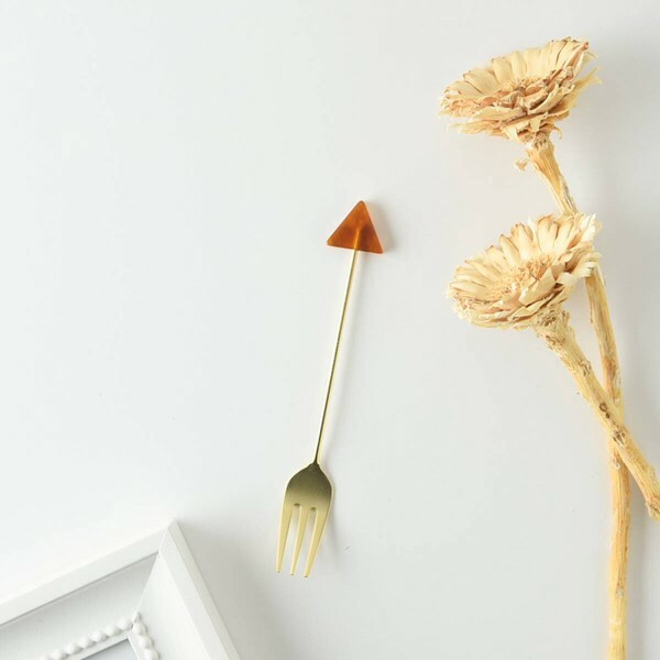 三角琥珀 12公分甜點叉｜日本Tsubame-Sanjo 燕三條