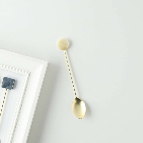 圓形白色大理石 12公分甜點湯匙｜日本Tsubame-Sanjo 燕三條