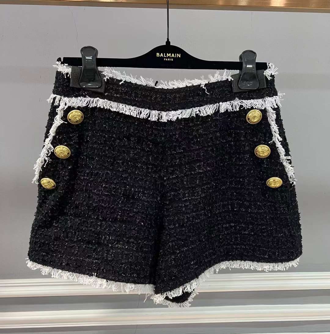BALMAIN 金紐扣短褲 -M