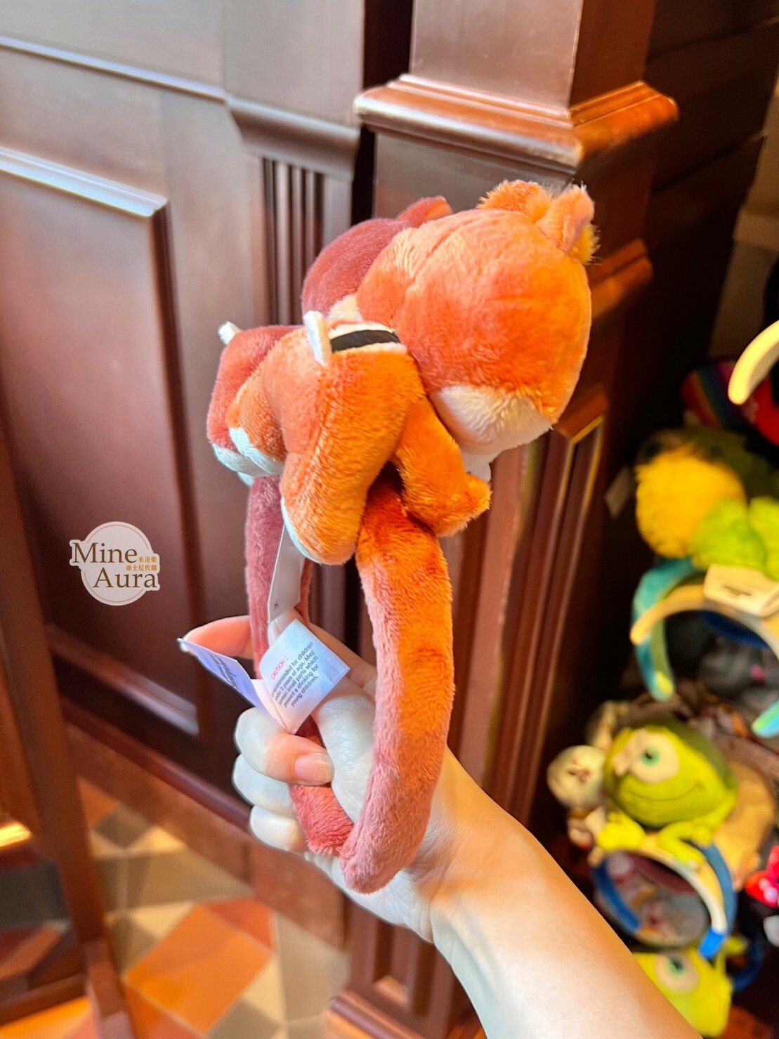 奇奇蒂蒂 Chip 'n Dale 正面趴姿 趴趴 絨毛造型 髮圈 髮箍 -香港迪士尼樂園