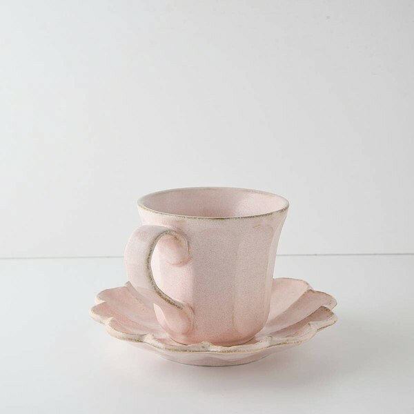 花型馬克杯盤組 桃練 美濃燒｜日本 小兵製陶所 Rinka