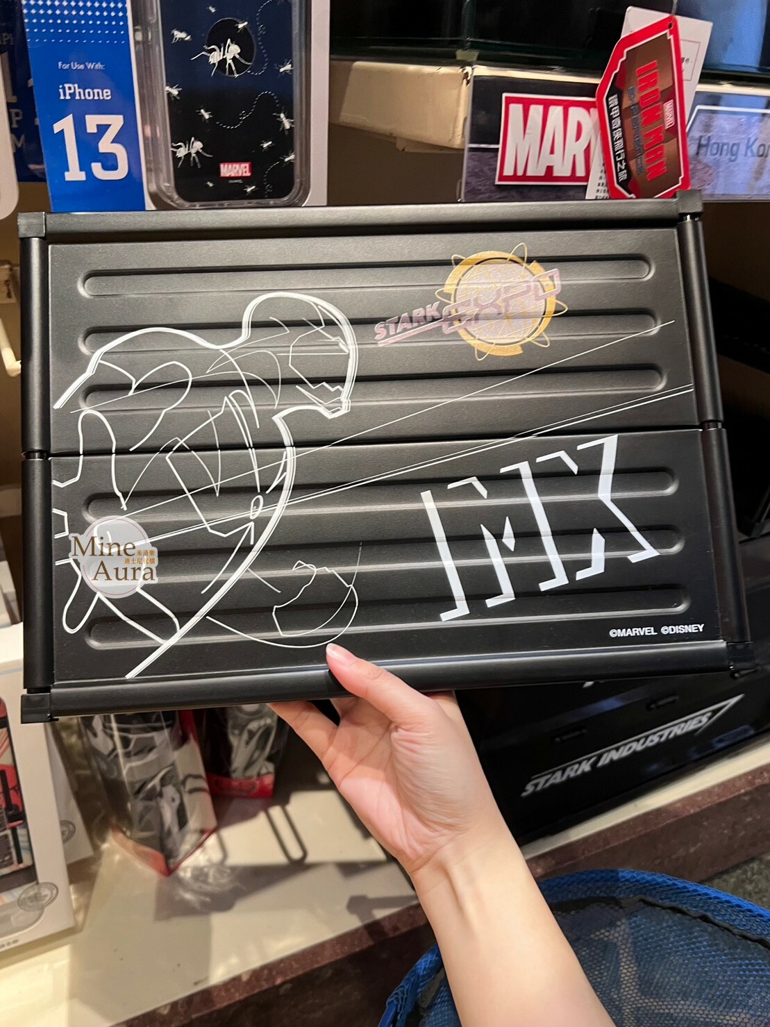 鋼鐵人 Iron Man 剪影 滿版 圖案 可摺疊 露營桌 邊桌 小桌子 漫威 Marvel -香港迪士尼樂園