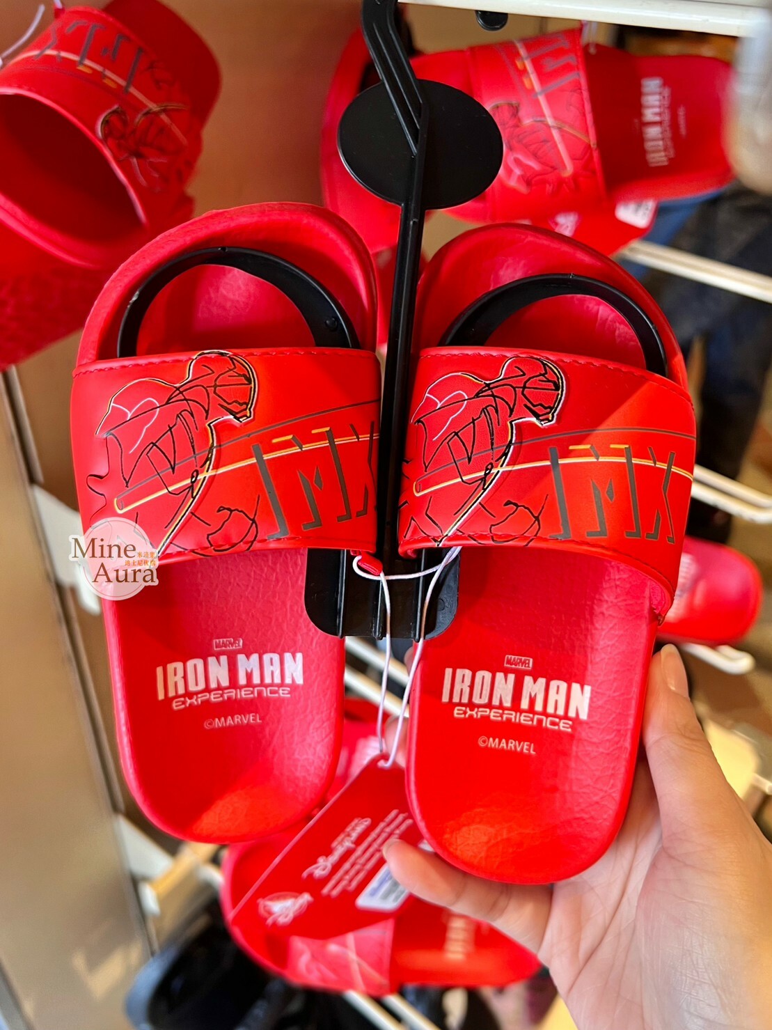 鋼鐵人 Iron Man 剪影圖案 紅色 兒童 拖鞋 漫威 Marvel -香港迪士尼樂園