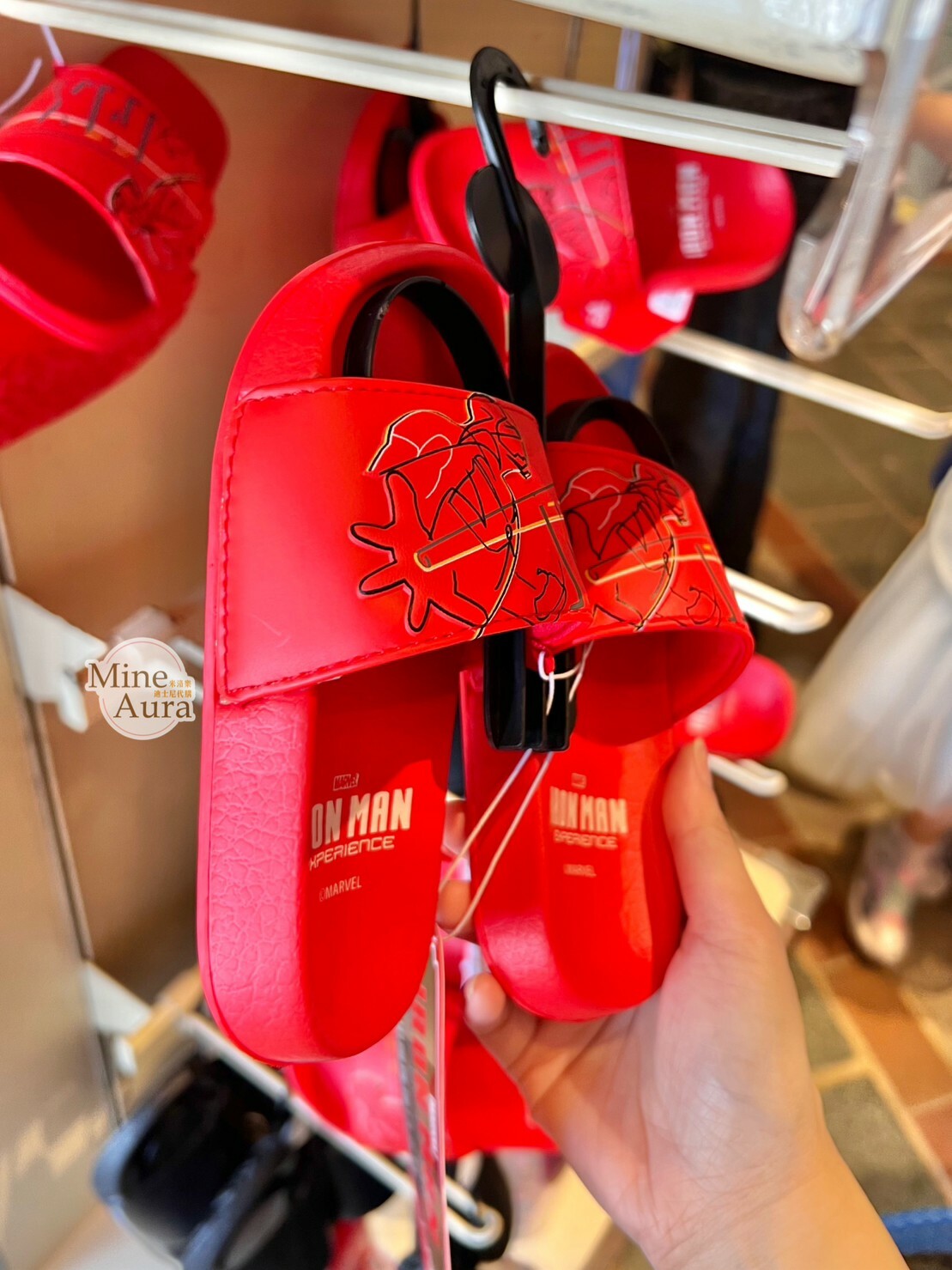 鋼鐵人 Iron Man 剪影圖案 紅色 兒童 拖鞋 漫威 Marvel -香港迪士尼樂園