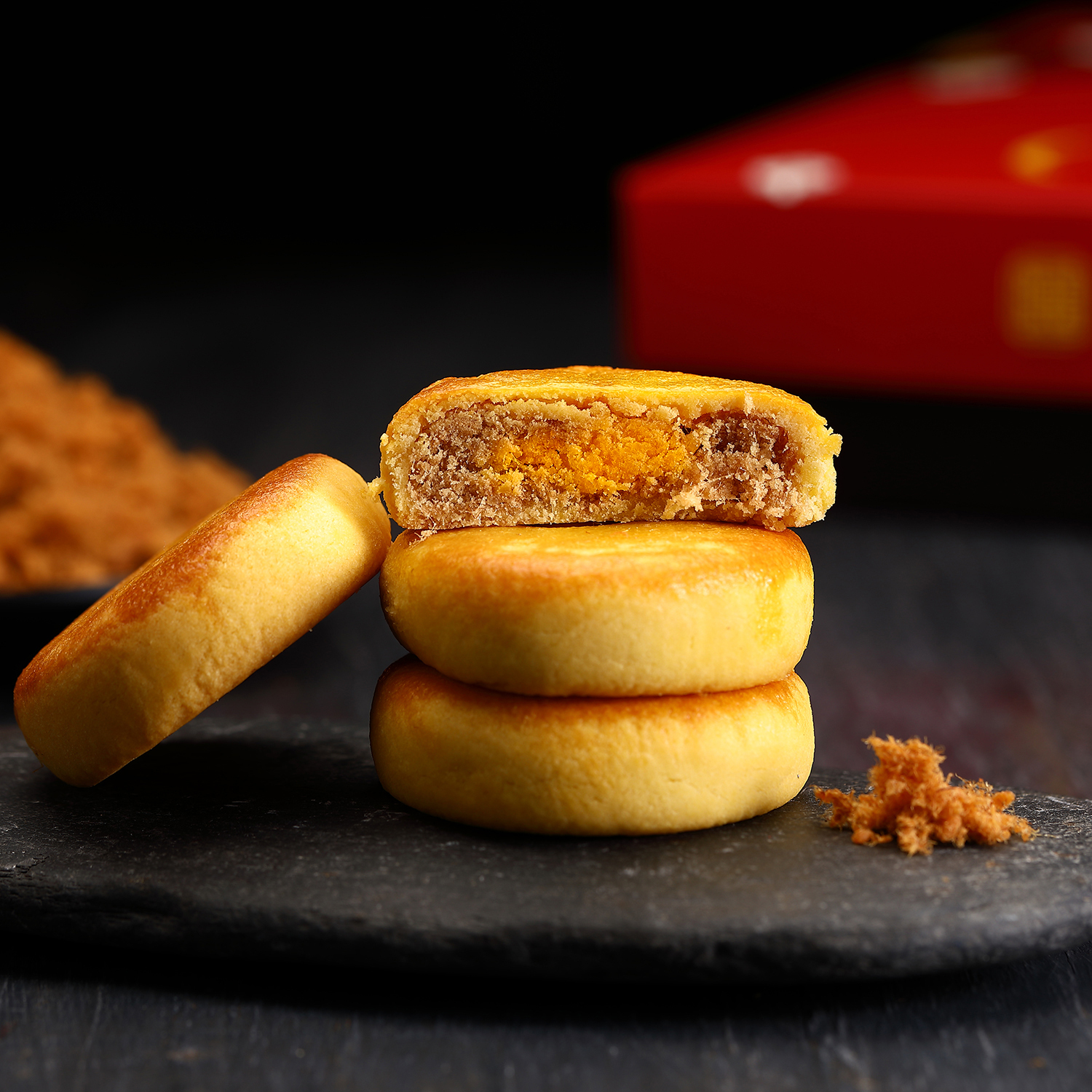 金沙肉鬆餅6入|吃的到鹹蛋顆粒