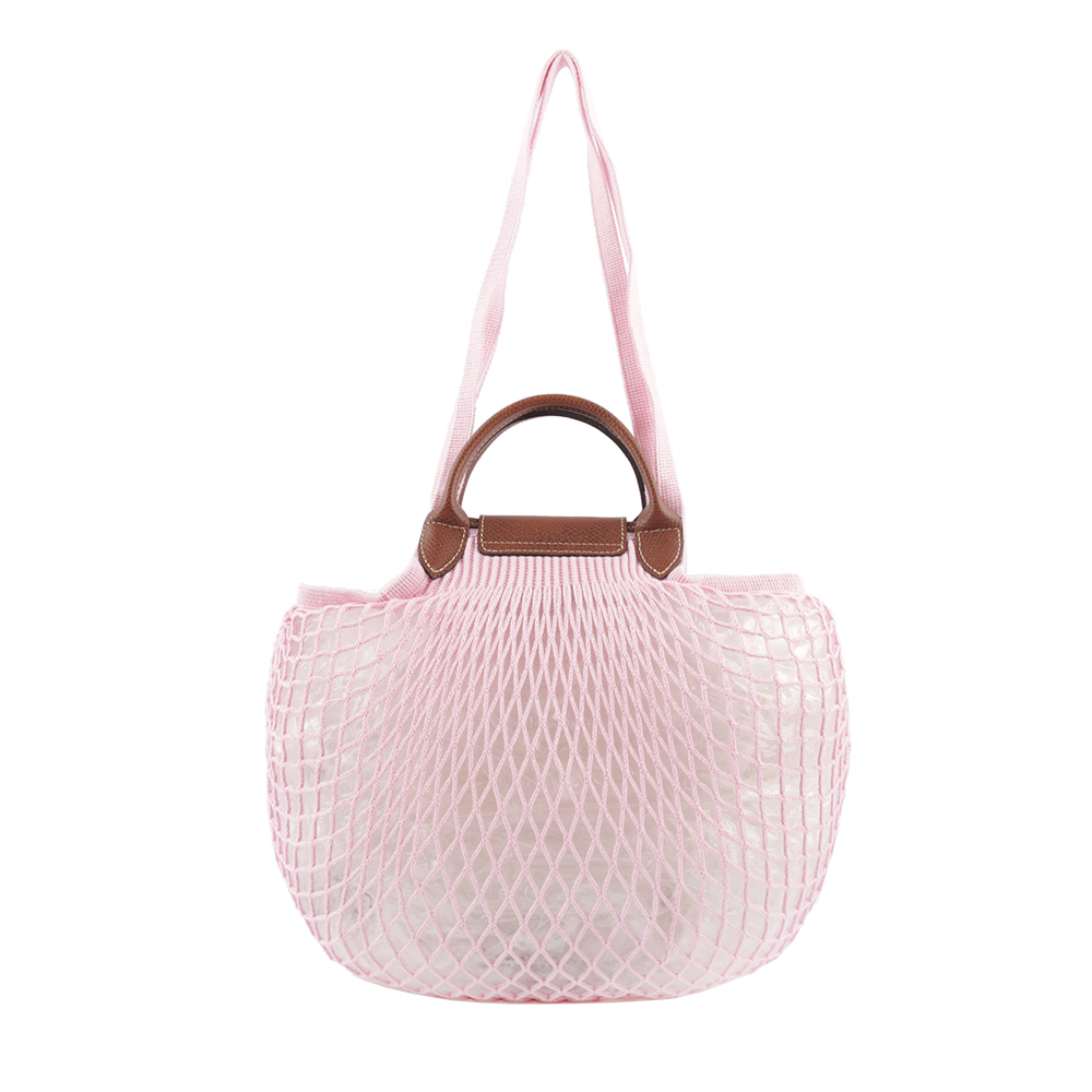 【LONGCHAMP】LE PLIAGE FILET 二用漁網包(粉色) 10121 HVH 018
