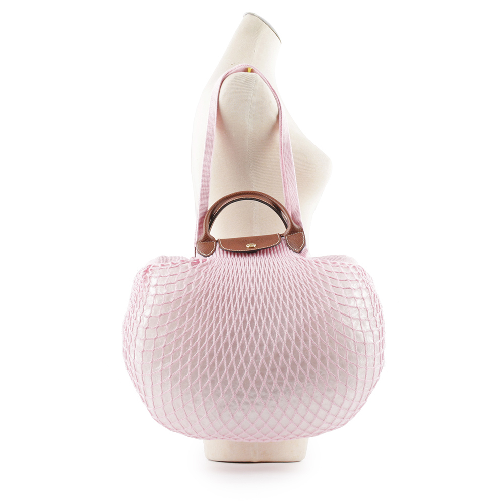 【LONGCHAMP】LE PLIAGE FILET 二用漁網包(粉色) 10121 HVH 018