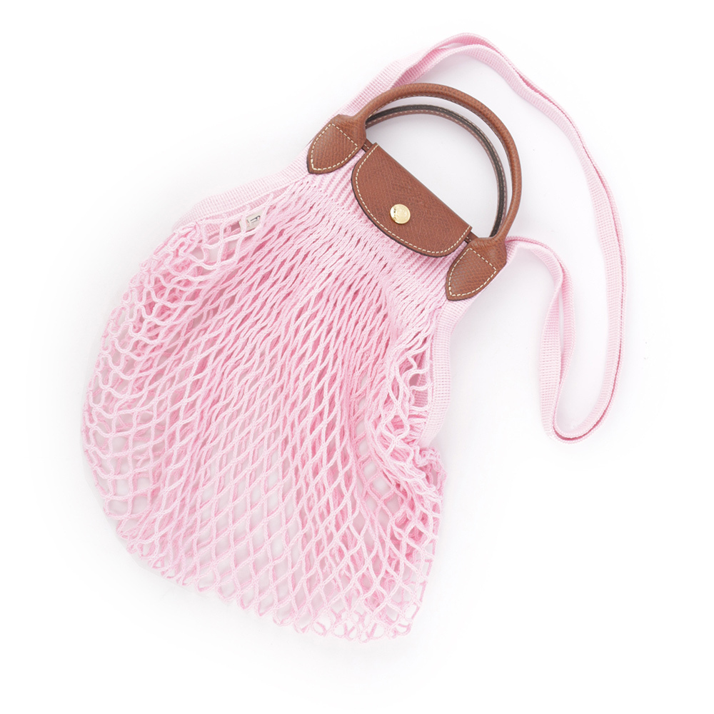 【LONGCHAMP】LE PLIAGE FILET 二用漁網包(粉色) 10121 HVH 018