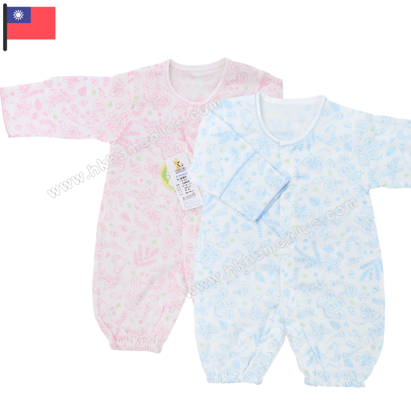 舒適牌: 台灣製 - 嬰兒紗布長袖連體衣 11816 (1-2碼)