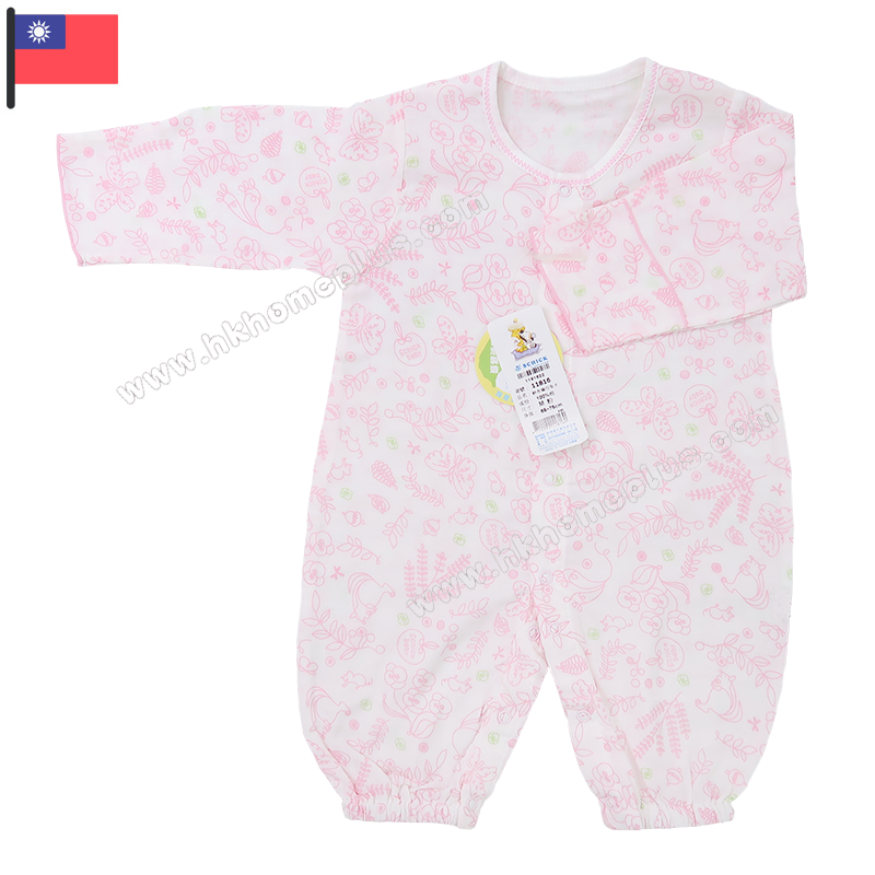 舒適牌: 台灣製 - 嬰兒紗布長袖連體衣 11816 (1-2碼)