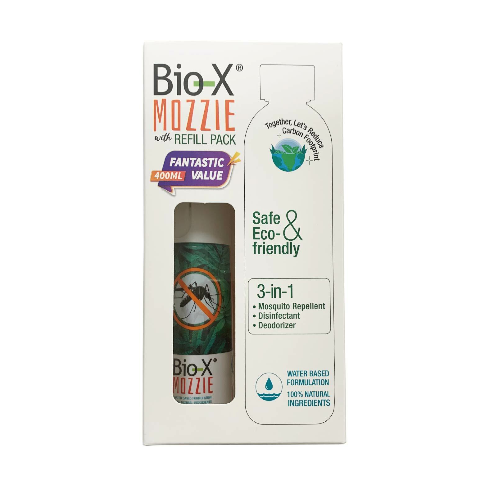 Bio-X 家武士 天然驅蚊蟲噴霧 噴霧裝 + 補充裝 [有效限期 : 2026年8月]