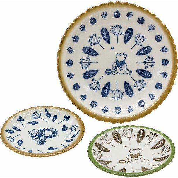 【現貨】日本迪士尼 小熊維尼 花邊圓盤 大+小組合