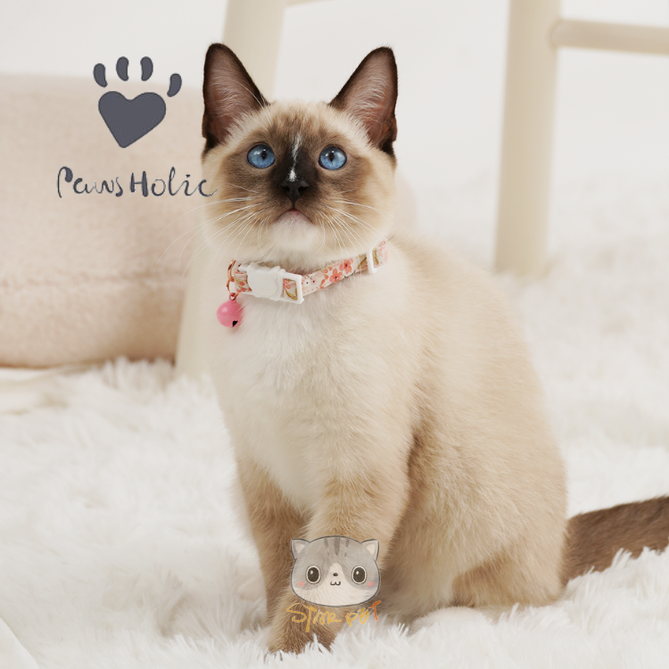 PawsHolic Cherry Blossom Cat Collar