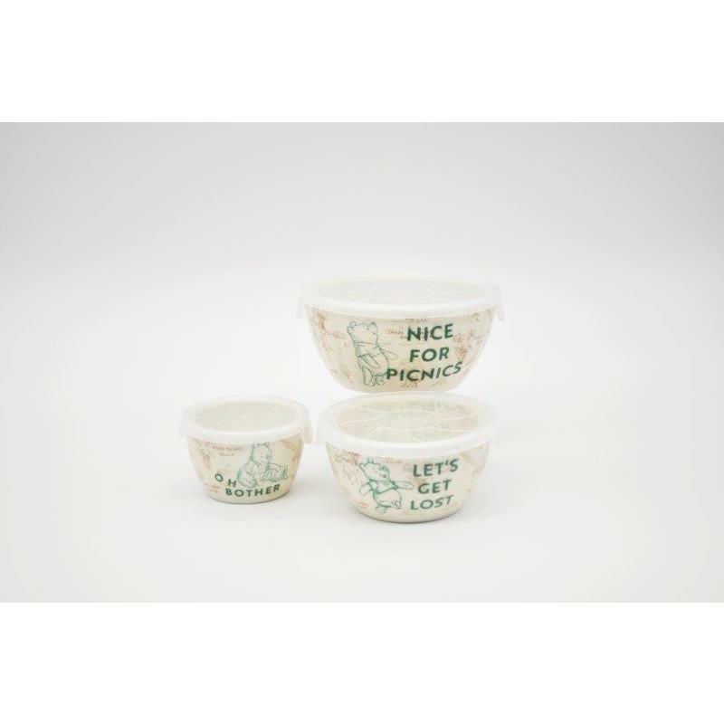 【現貨】日本迪士尼 百畝森林 小熊維尼 陶瓷保鮮盒 餐盒 湯杯 日本製