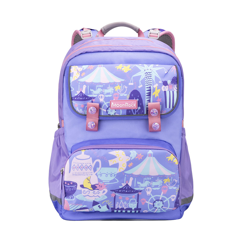 ASP200P 中高年級 星光遊樂園 成長型護脊書包-紫星色