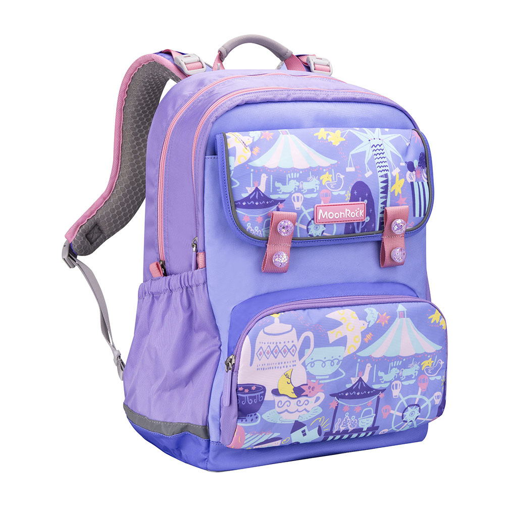 ASP200P 中高年級 星光遊樂園 成長型護脊書包-紫星色