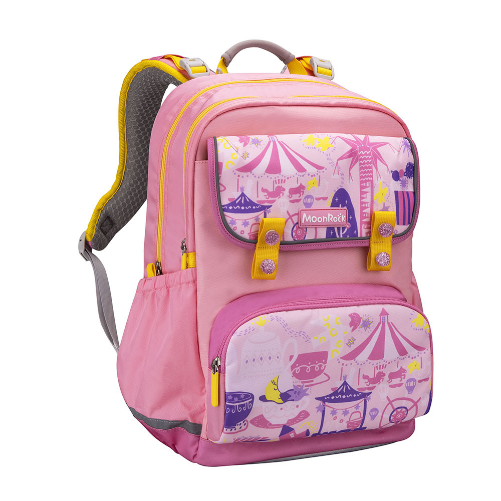 SP200P 星光遊樂園成長型護脊書包-粉星色