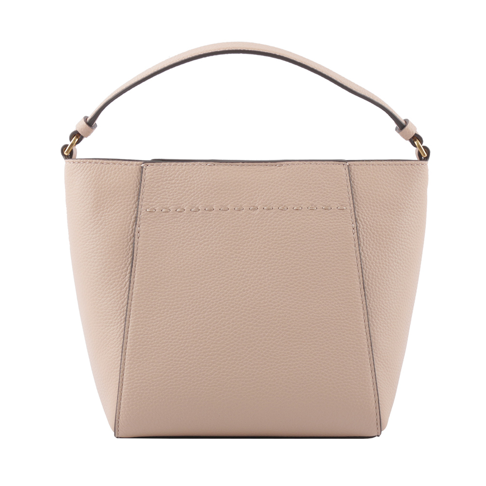 【TORY BURCH】McGRAW 荔枝皮革小型水桶包(沙色) 74956 927