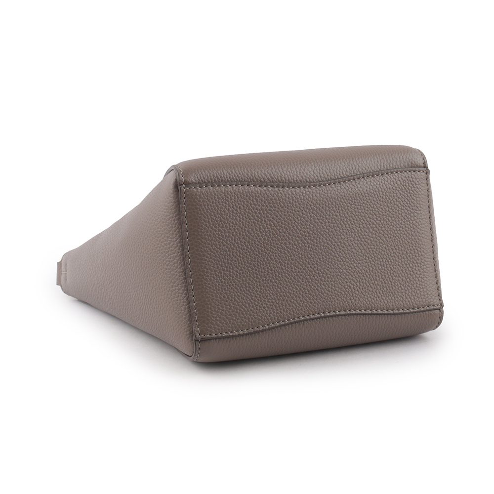 【TORY BURCH】McGRAW 荔枝皮革小型水桶包(象灰色) 74956 963