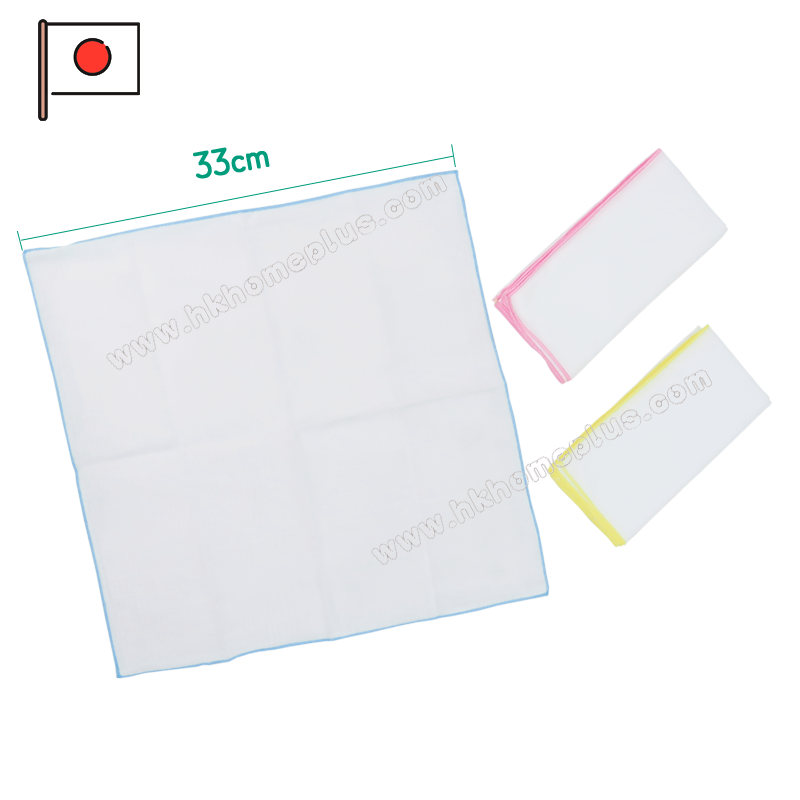 6條裝 日本製 嬰兒白色紗巾 4010006