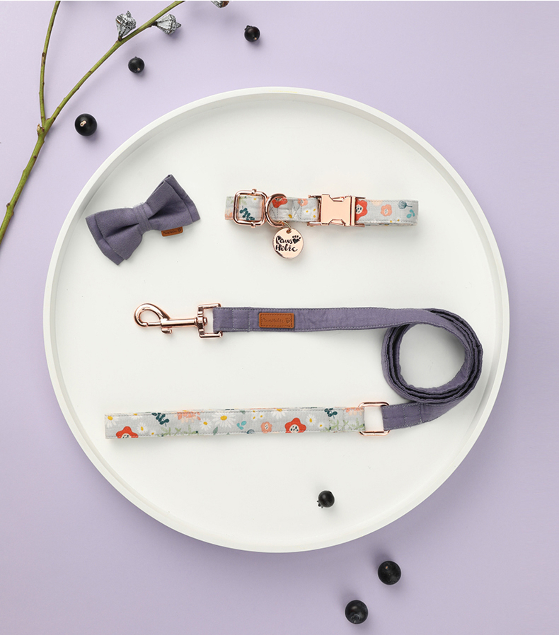 PawsHolic Dream Garden Cotton Collar (S/M)