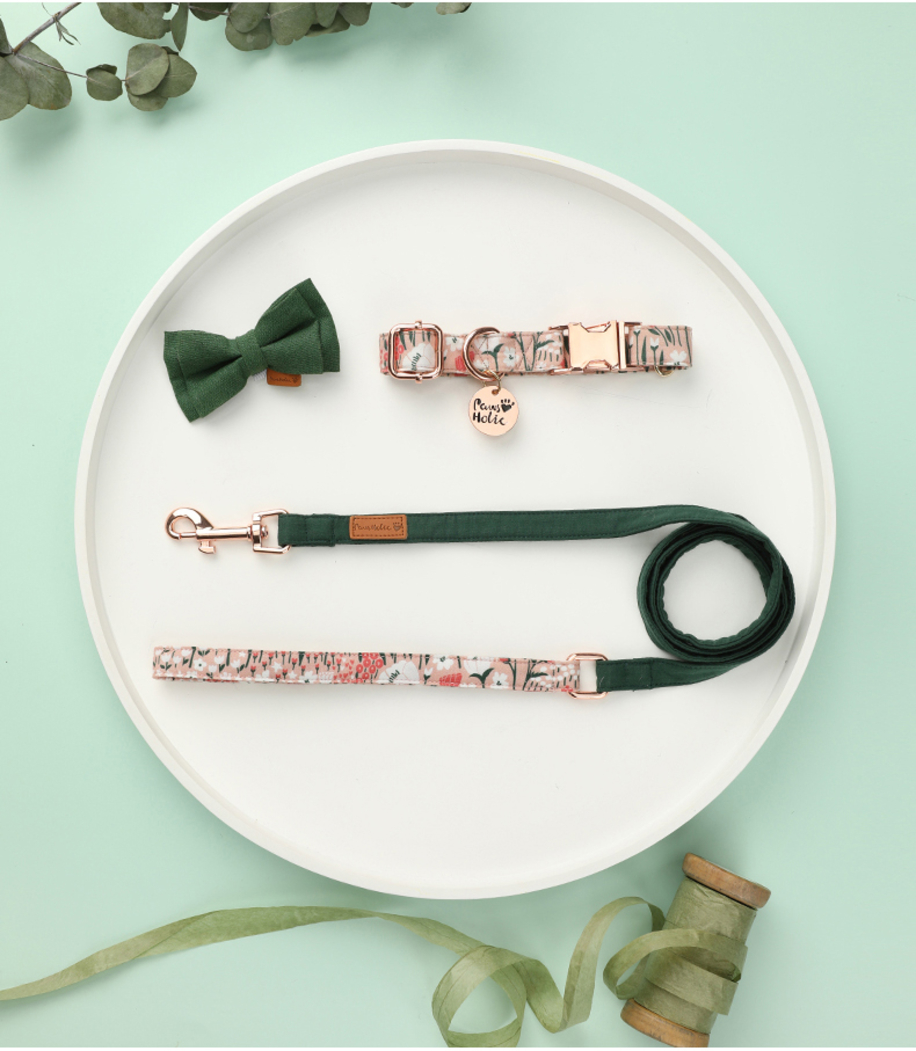 PawsHolic Pink Candy Cotton Collar (S/M)