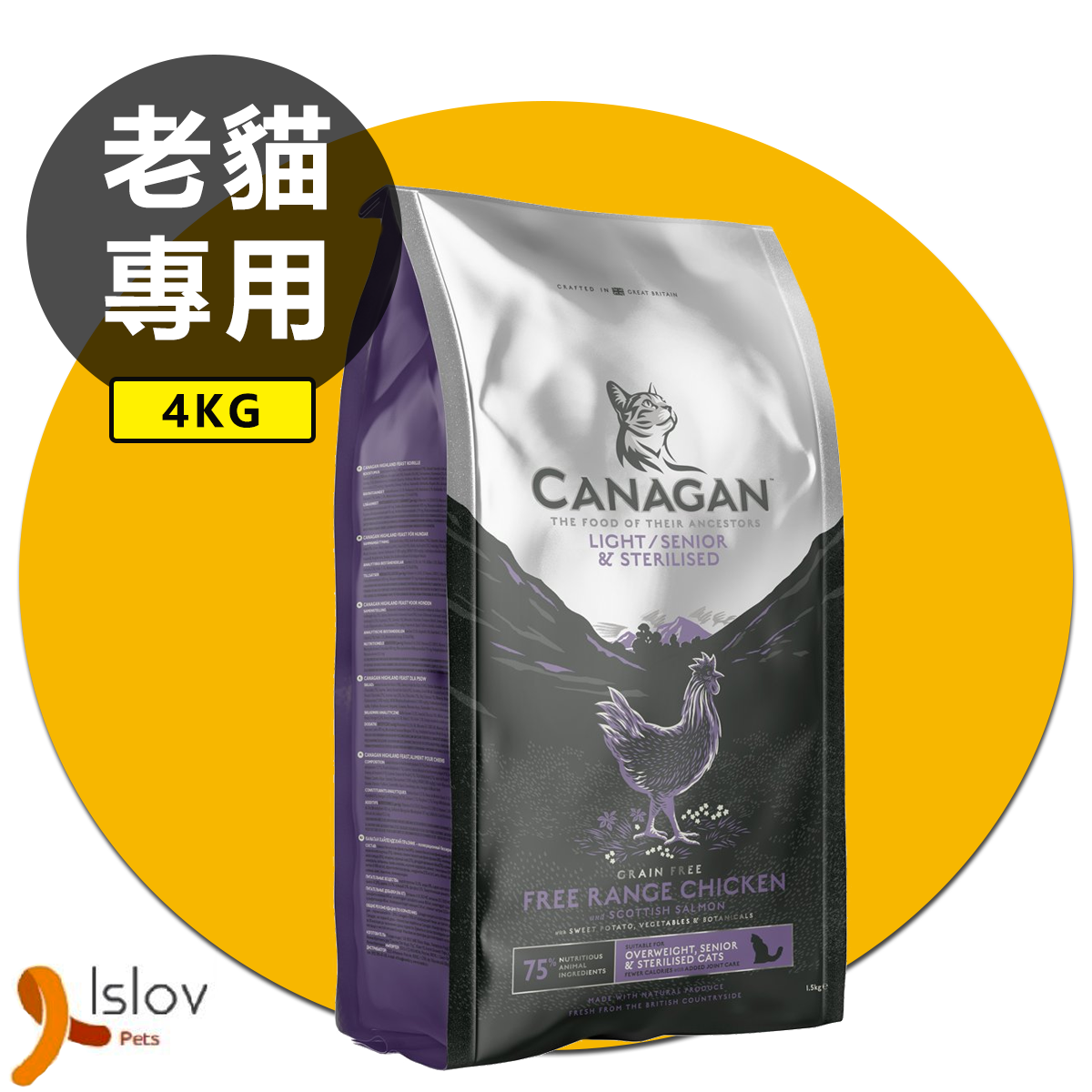 CANAGAN -原之選 無穀物走地雞減肥 / 老貓糧配方