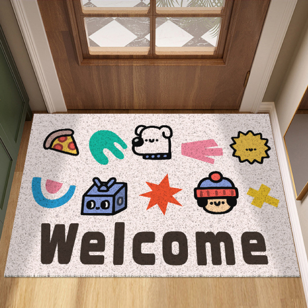 歡迎光臨塗鴉進門招呼除塵地墊