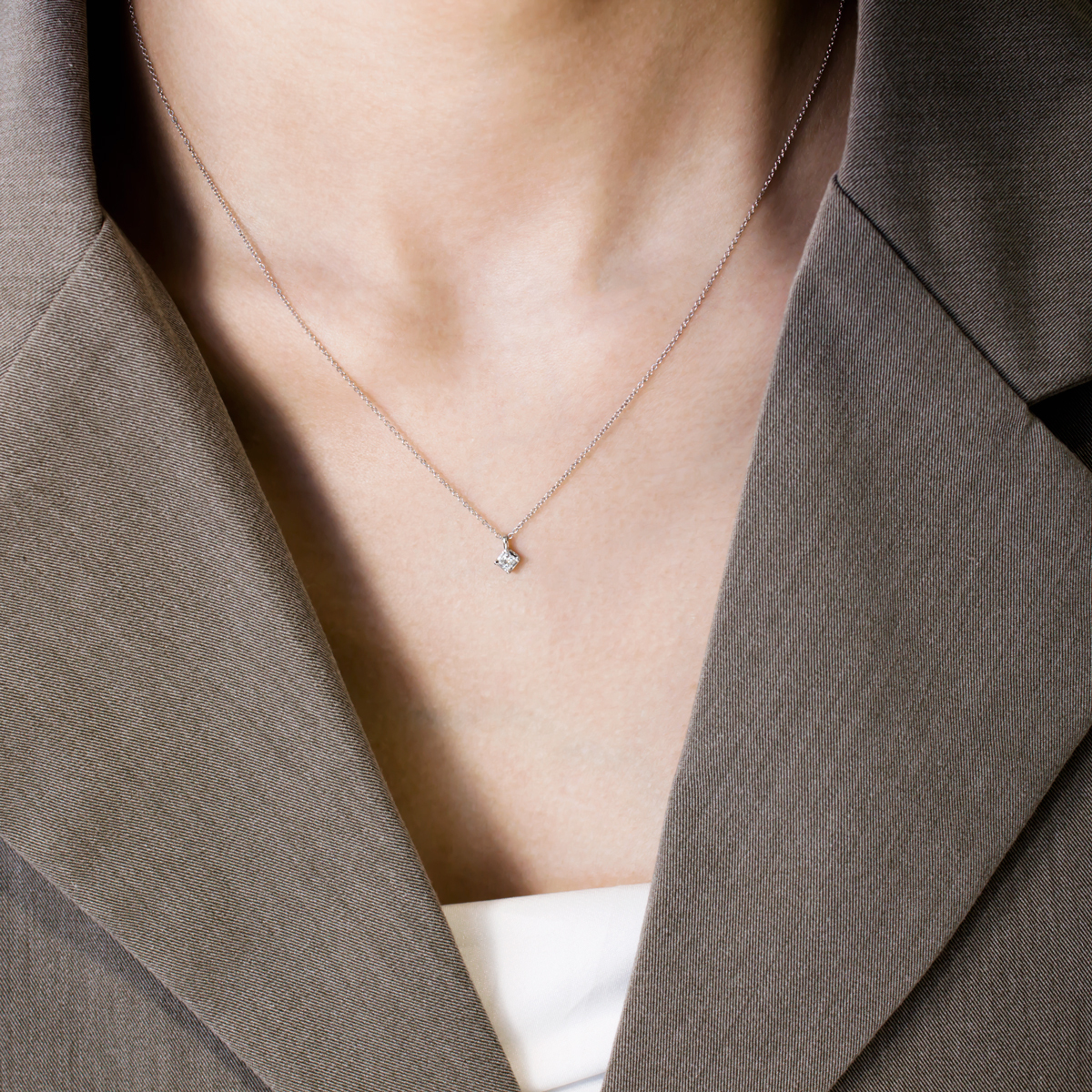 【現貨】經典方鑽項鍊