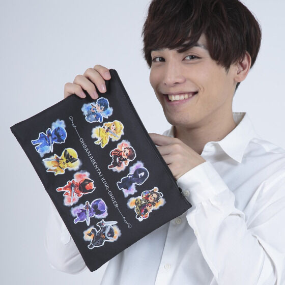 Pbandai 預訂2024/4月 王様戦隊キングオージャー　デフォルメ　フラットポーチ（大）王樣戰隊 大size 拉鏈袋