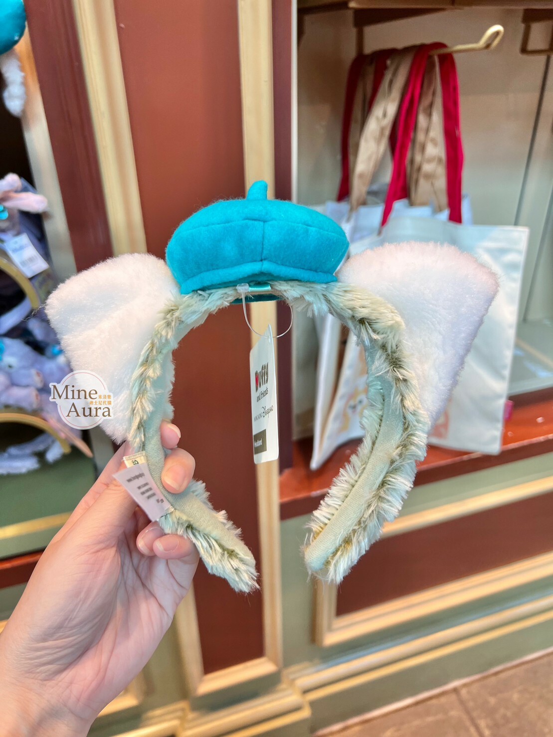 傑拉托尼 畫家貓 Gelatoni 立體耳朵 絨毛 造型 髮圈 髮箍 -香港迪士尼樂園