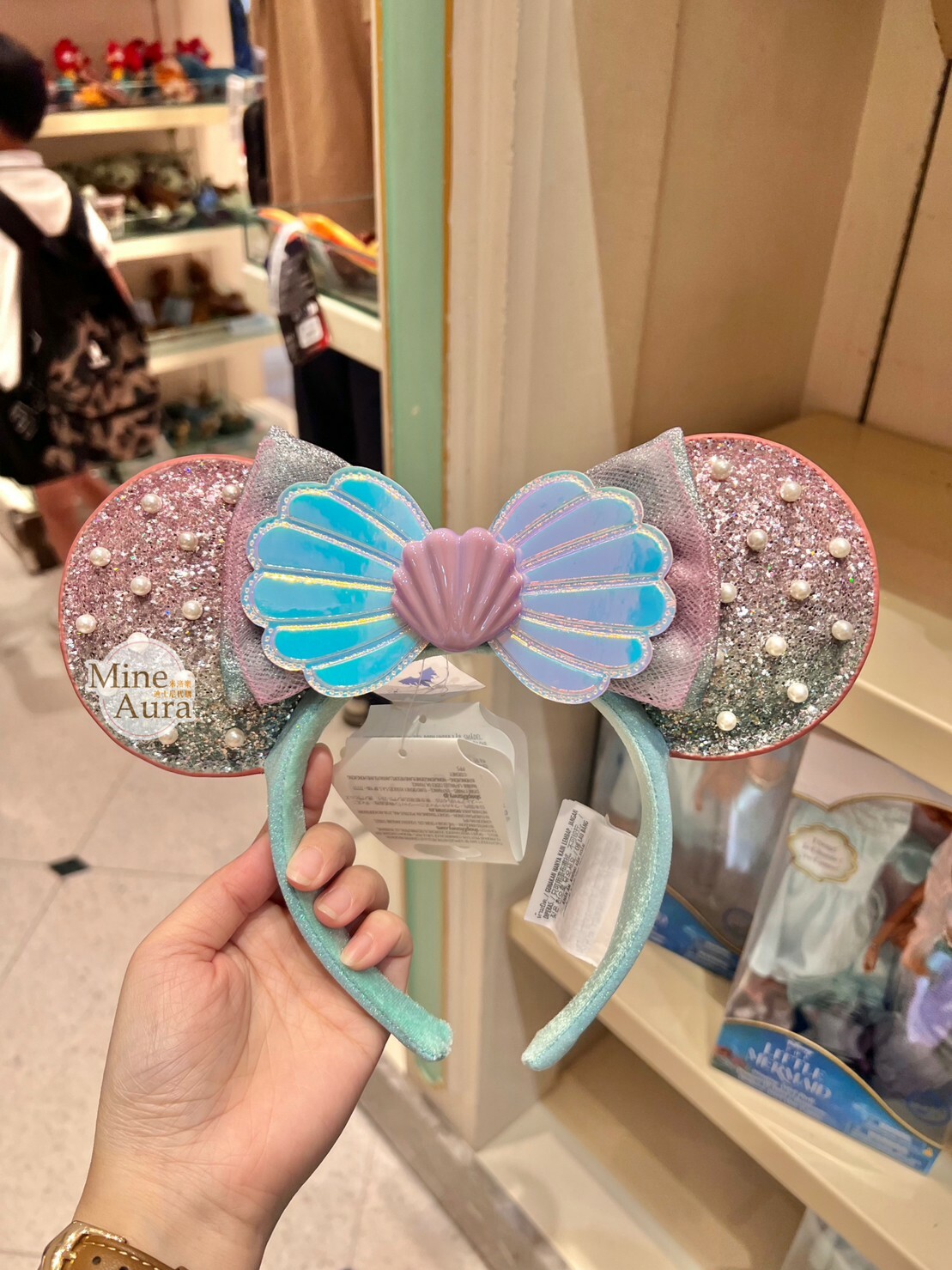 米奇 Mickey 立體造型 貝殼 髮圈 髮箍 小美人魚 The Little Mermaid -香港迪士尼樂園
