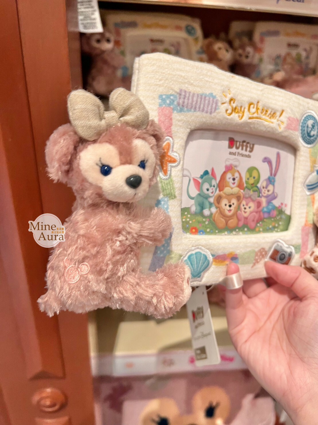 D&F捉迷藏系列 達菲 Duffy 絨毛造型 相框 擺飾 -香港迪士尼樂園