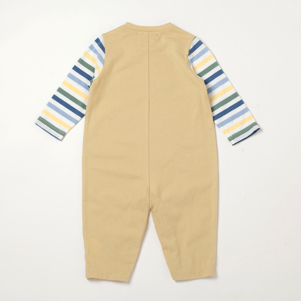 PIPPY狐狸小汽車棉質連身包屁衣 黃