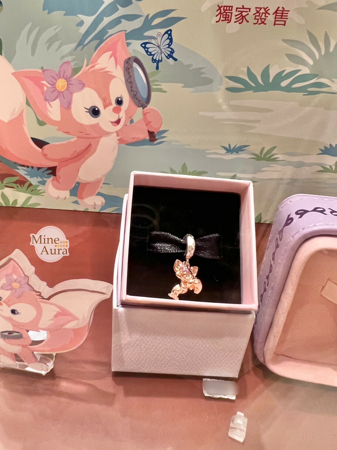 樂園限定 Pandara潘朵拉 x 玲娜貝兒 Lina bell 造型墜飾 吊飾 -香港迪士尼樂園
