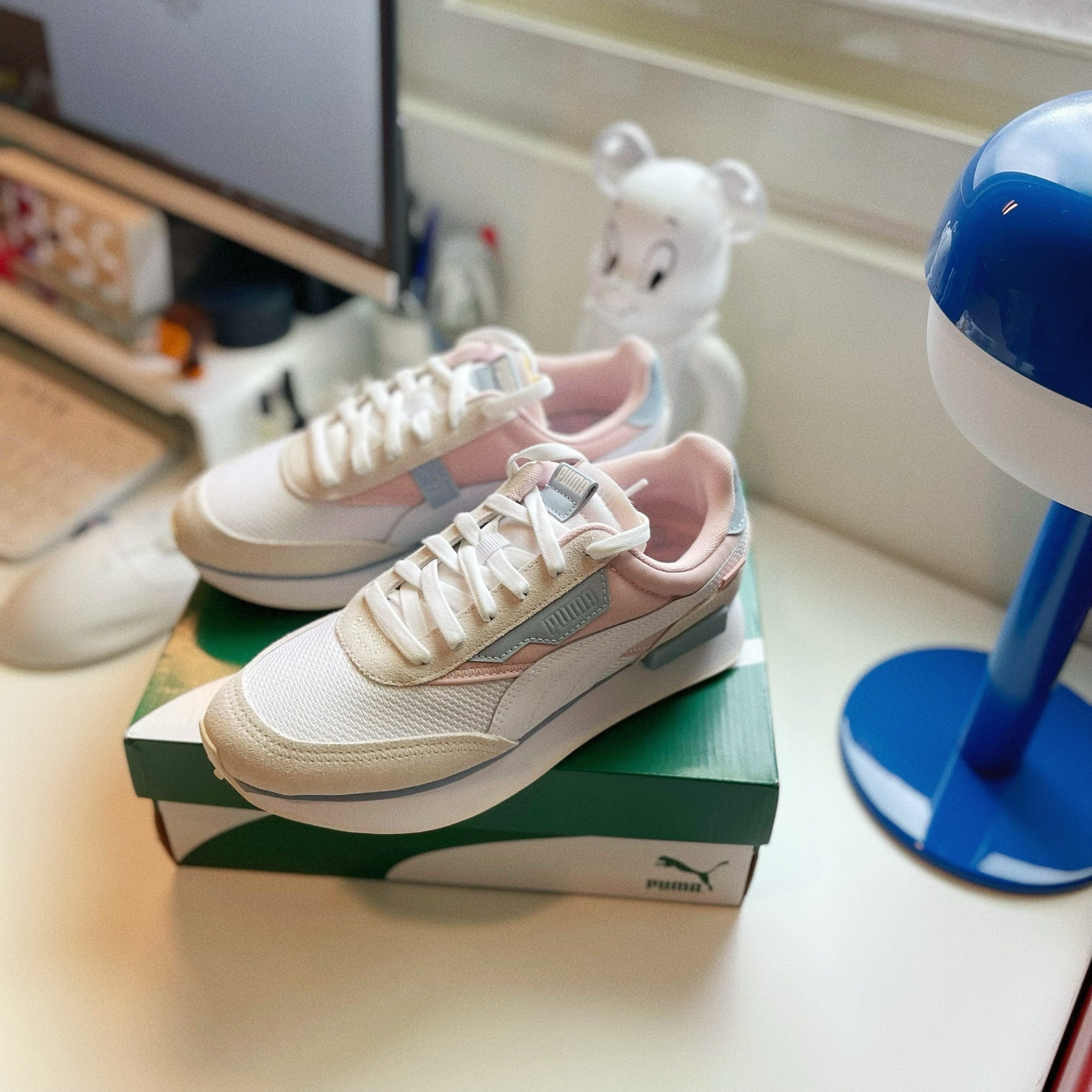 PUMA Future Rider 白色 水藍 粉紅 國外限定 蔡依林 休閒鞋 增高 厚底 38114102