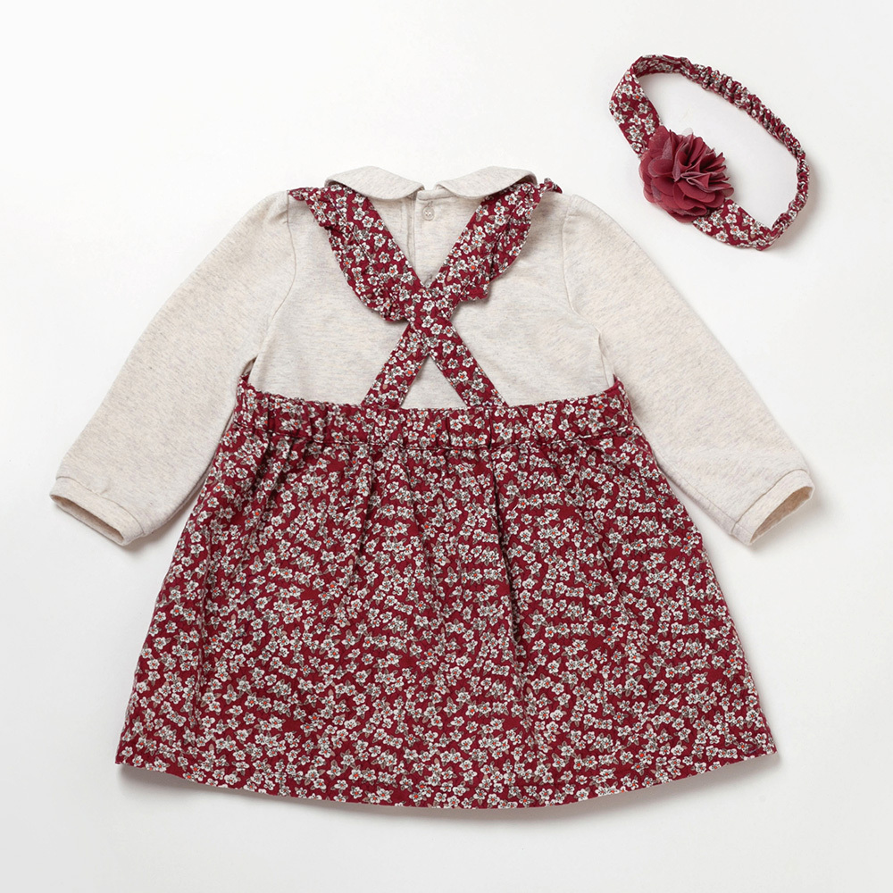 PIPPY甜美碎花棉質吊帶裙3件組禮盒 紅