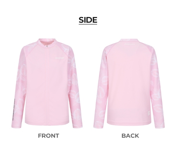 韓國代購 Discovery Expedition 女 寬鬆全拉鍊 防曬外套 拉鍊上衣 手繡印花 JUN-