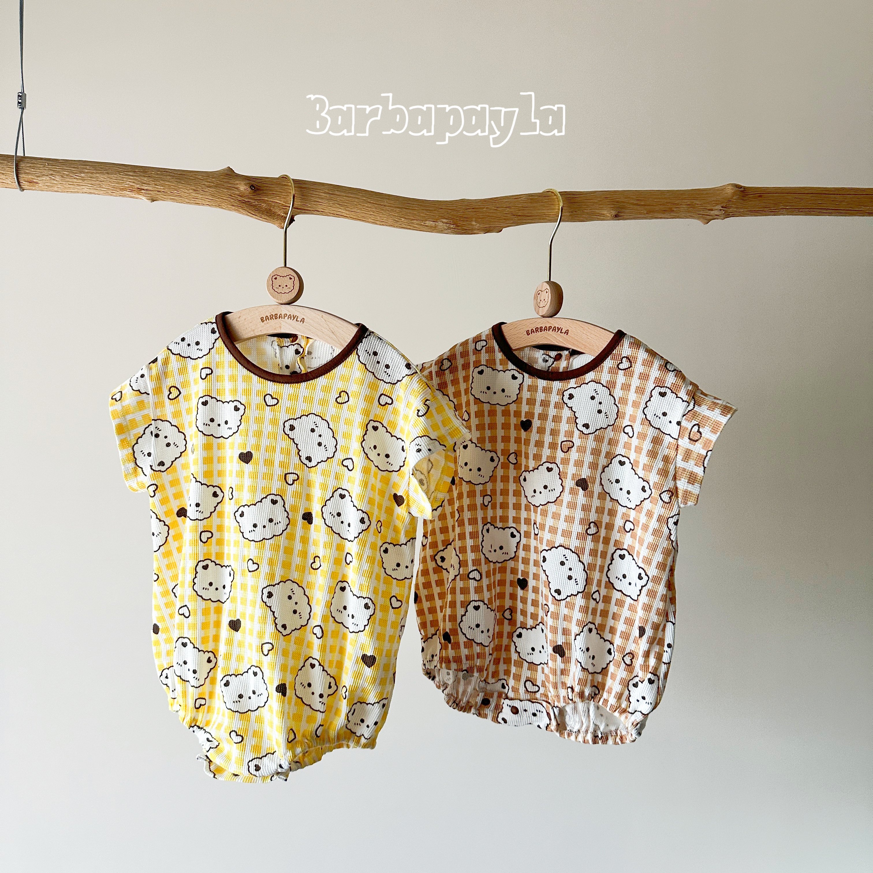 Barbapayla♡獨家印花雲朵熊熊陪你包屁衣