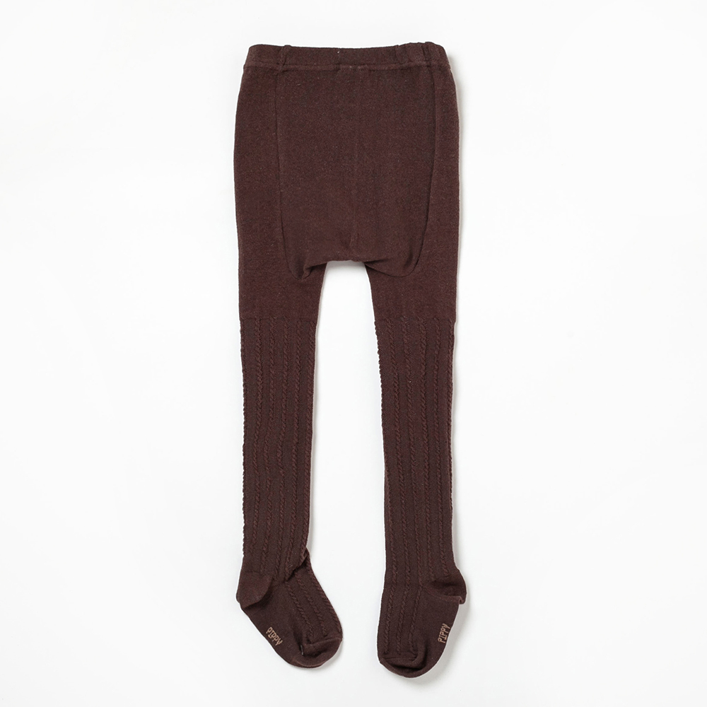 PIPPY 百搭編織褲襪 棕