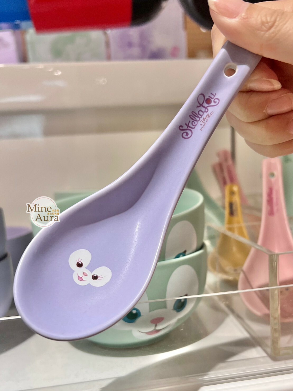史黛拉露 星黛露 StellaLou 大頭圖案 陶瓷 湯匙 餐具 -香港迪士尼樂園