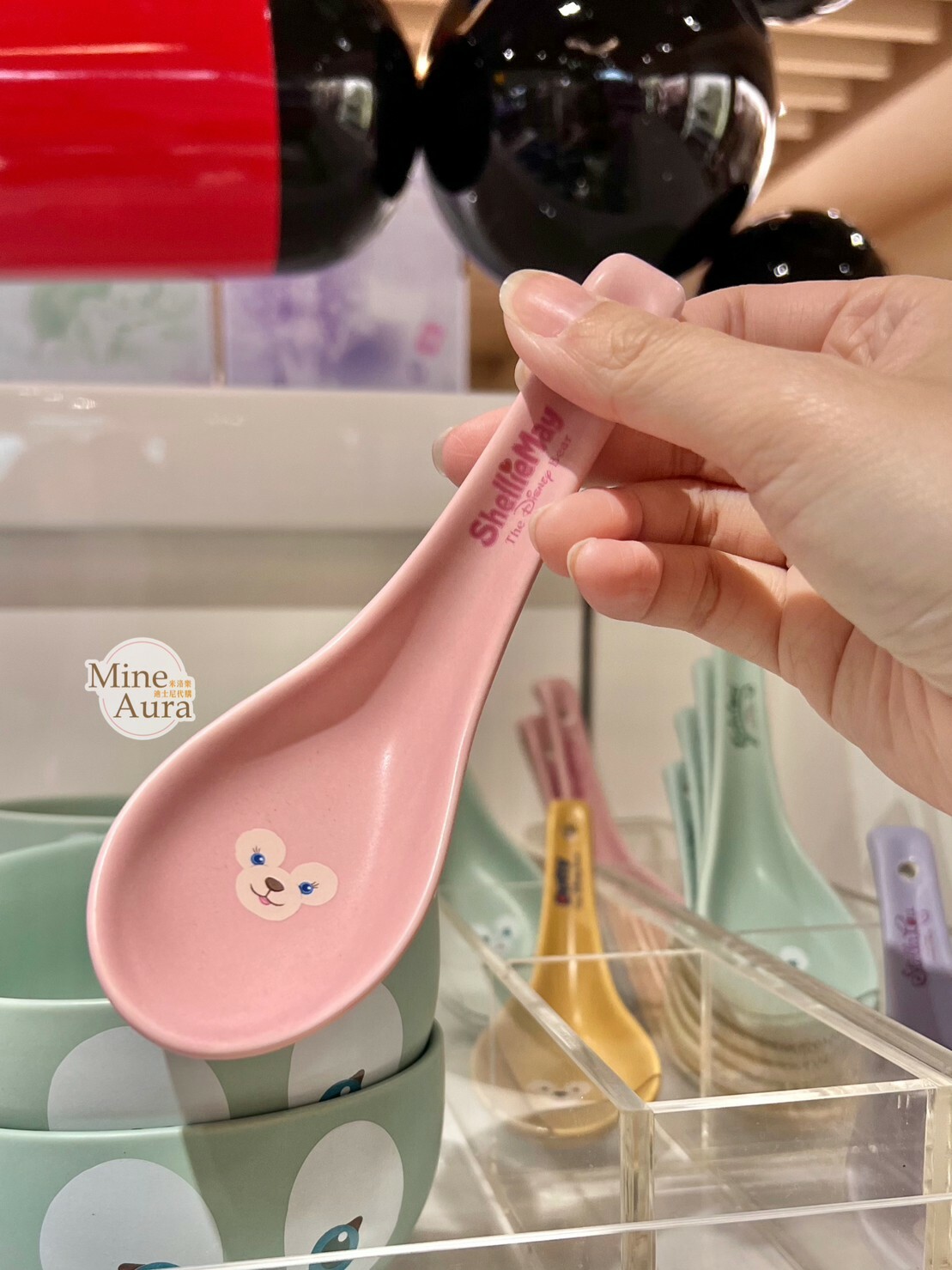 雪莉玫 ShellieMay 大頭圖案 陶瓷 湯匙 餐具 -香港迪士尼樂園