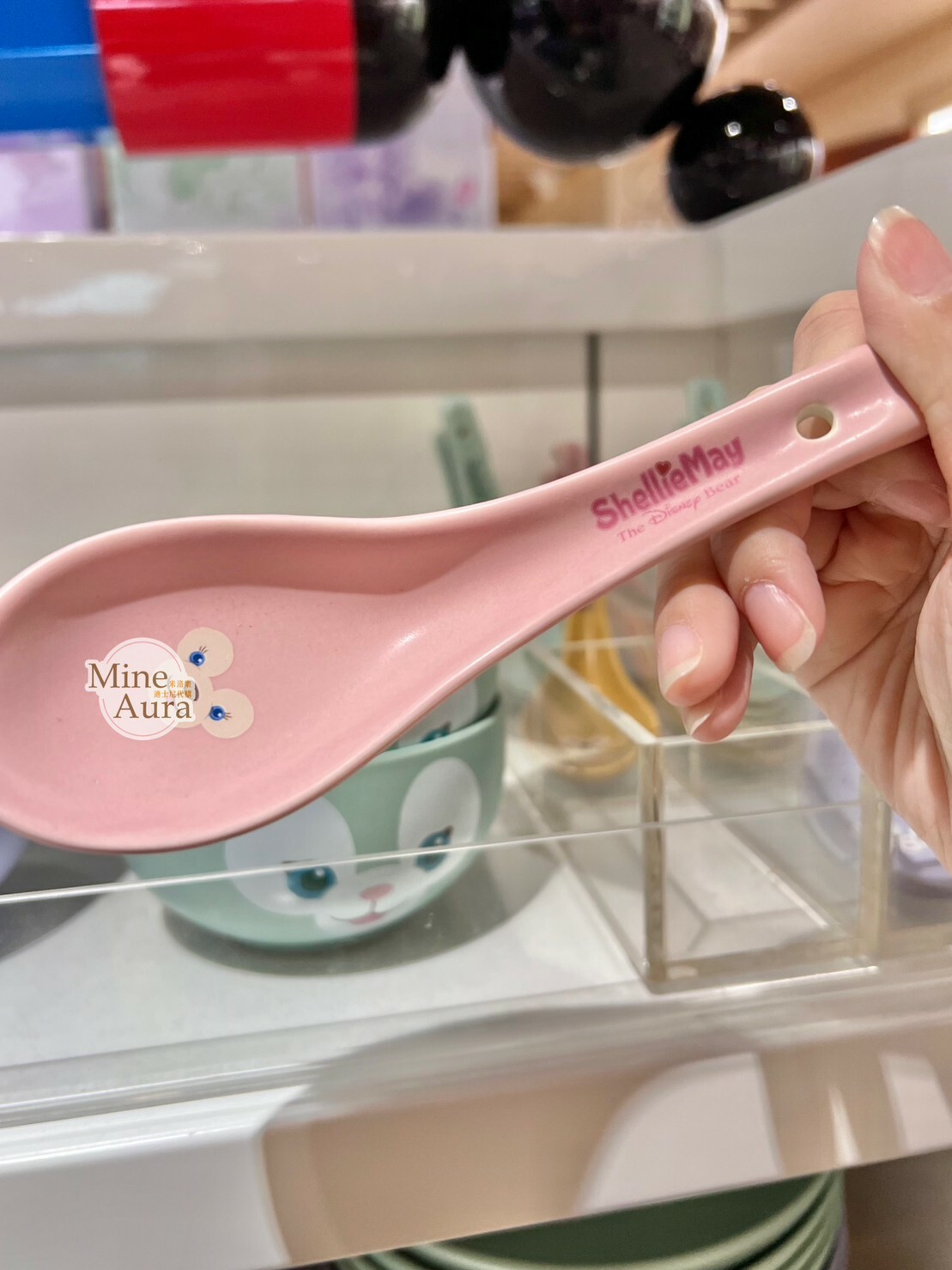 雪莉玫 ShellieMay 大頭圖案 陶瓷 湯匙 餐具 -香港迪士尼樂園